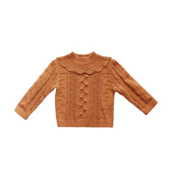 Crochet Sweater | Ochre  2/3y - Designed by Zara