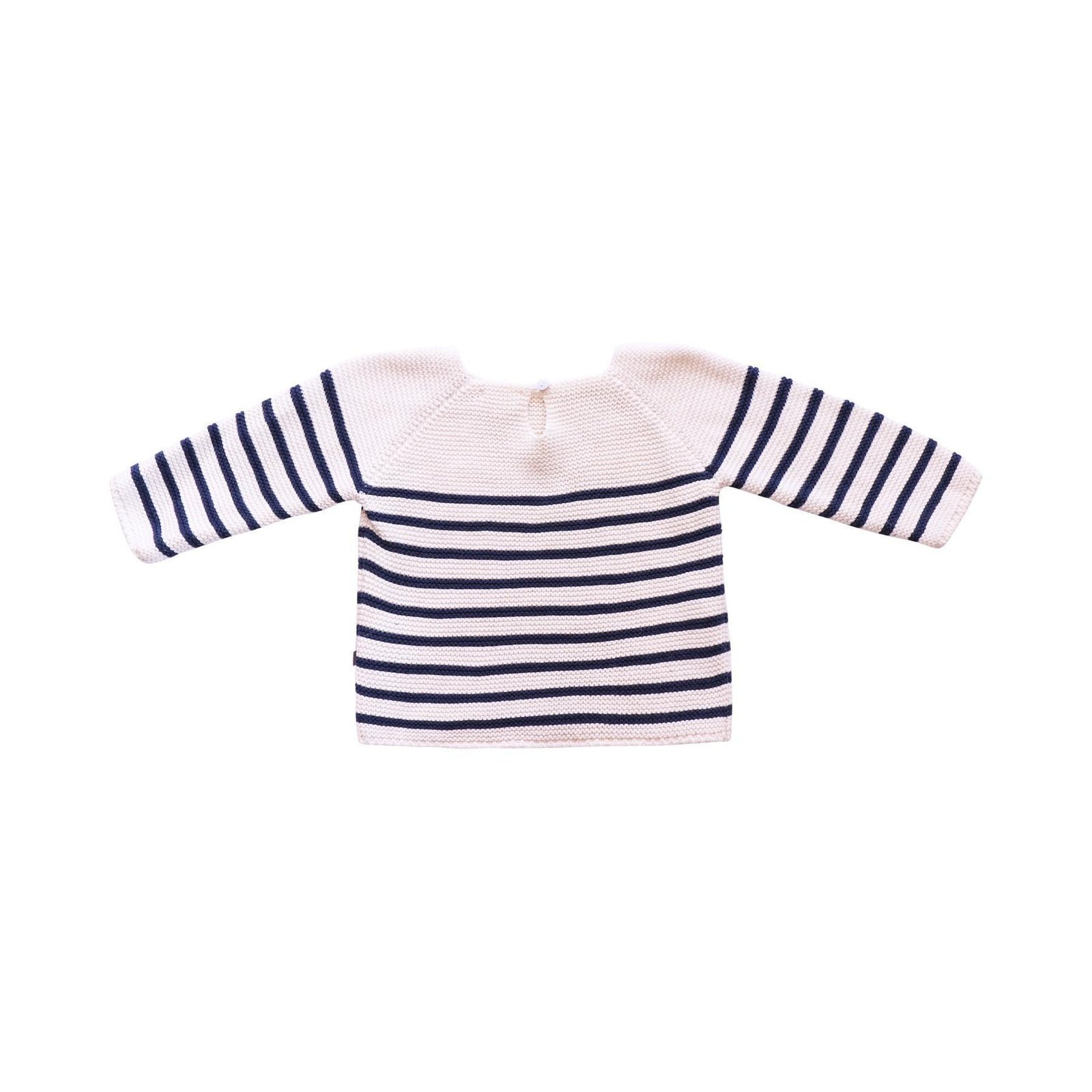 Love More Cotton Stripe Sweater | Ivory 12m - Designed by Oeuf