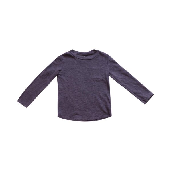 Stripe Textured Long Sleeve T-Shirt | Charcoal  5y - Designed by CAT & JACK