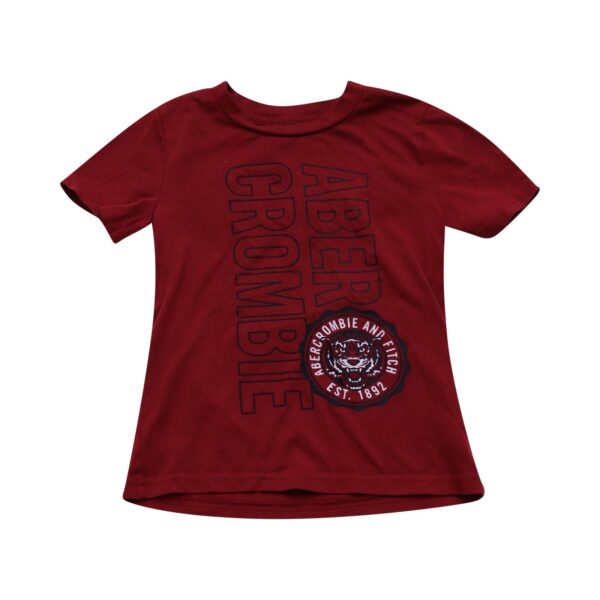A+F T-shirt | Burgundy  5/6y - Designed by ABERCROMBIE KIDS
