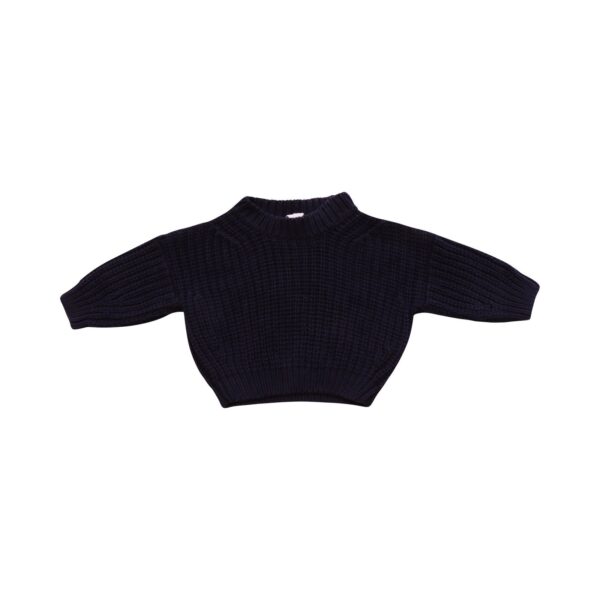 Chunky Knit Sweater | Navy 0/18m - Designed by Summer & Storm