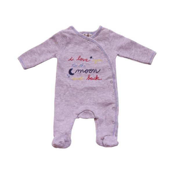 Graphic Footie Pajamas | Grey  NB - Designed by ED