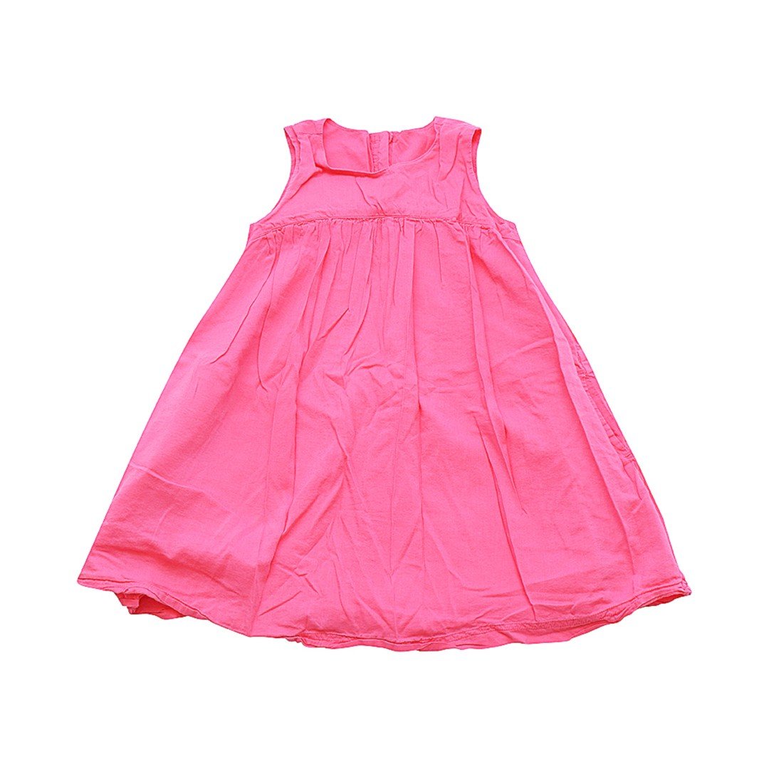 Sleeveless Flare Dress | Strawberry Pink 4/5y - Designed by PRIMARY