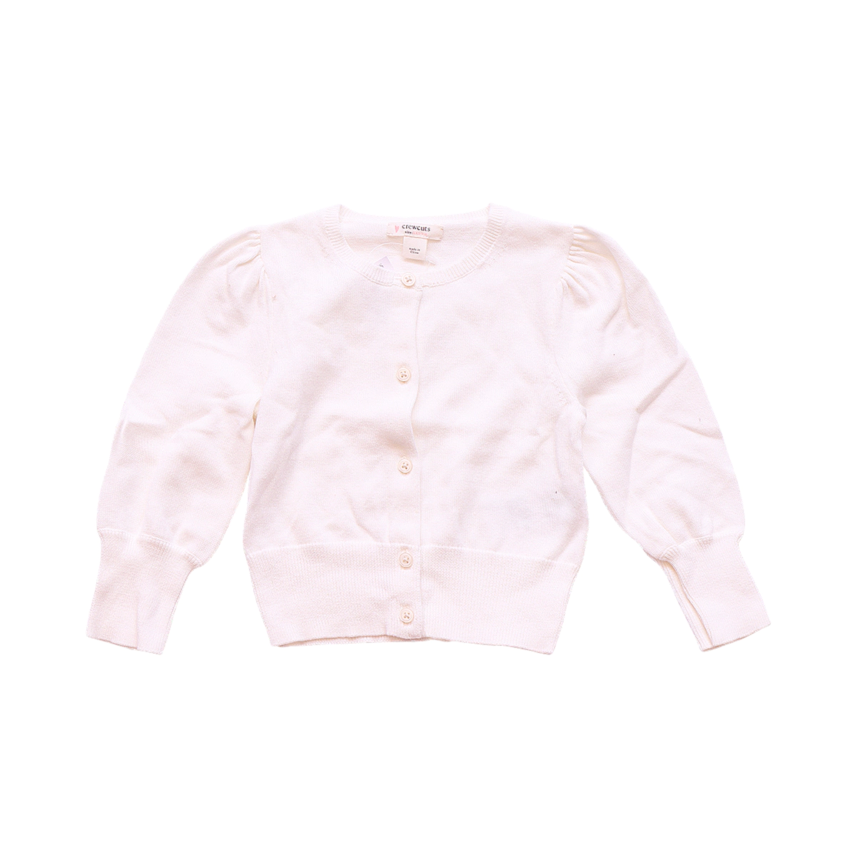 Princess Sleeve Cardigan | Ivory 2/3y - Designed by CREWCUTS
