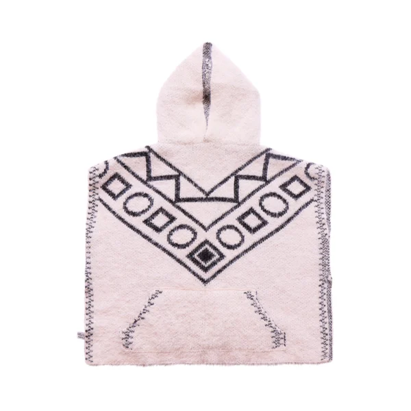 Hooded Poncho | Ivory 4/5y - Designed by Unknown