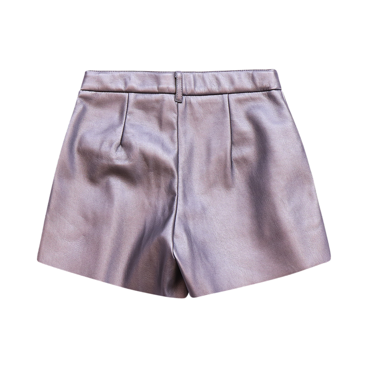 Metallic Pleather Shorts | Pewter 8y - Designed by Mayoral