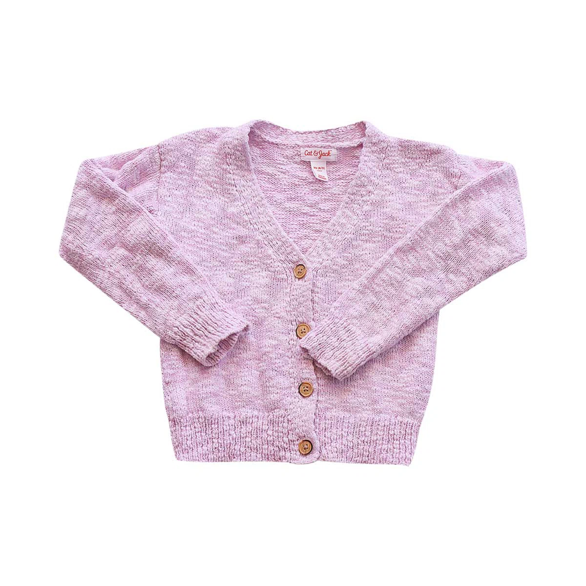 Space-Dyed V-Neck Cardigan | Lilac 4/5y - Designed by CAT & JACK