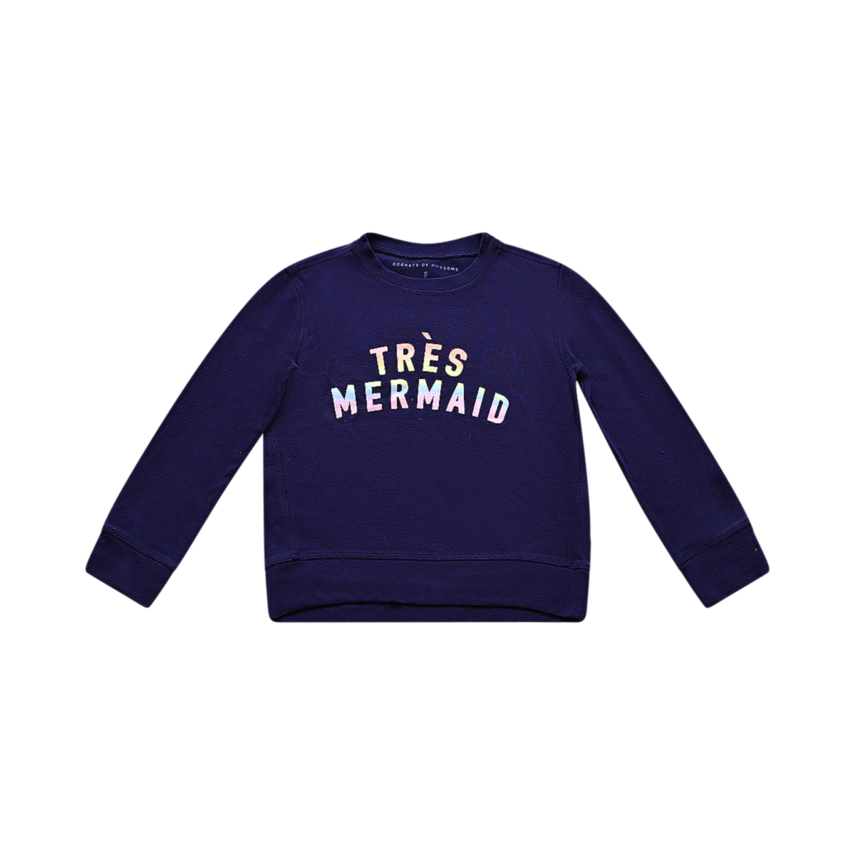 Tres Mermaid Crewneck | Blue Multi 5y - Designed by ROCKETS OF AWESOME