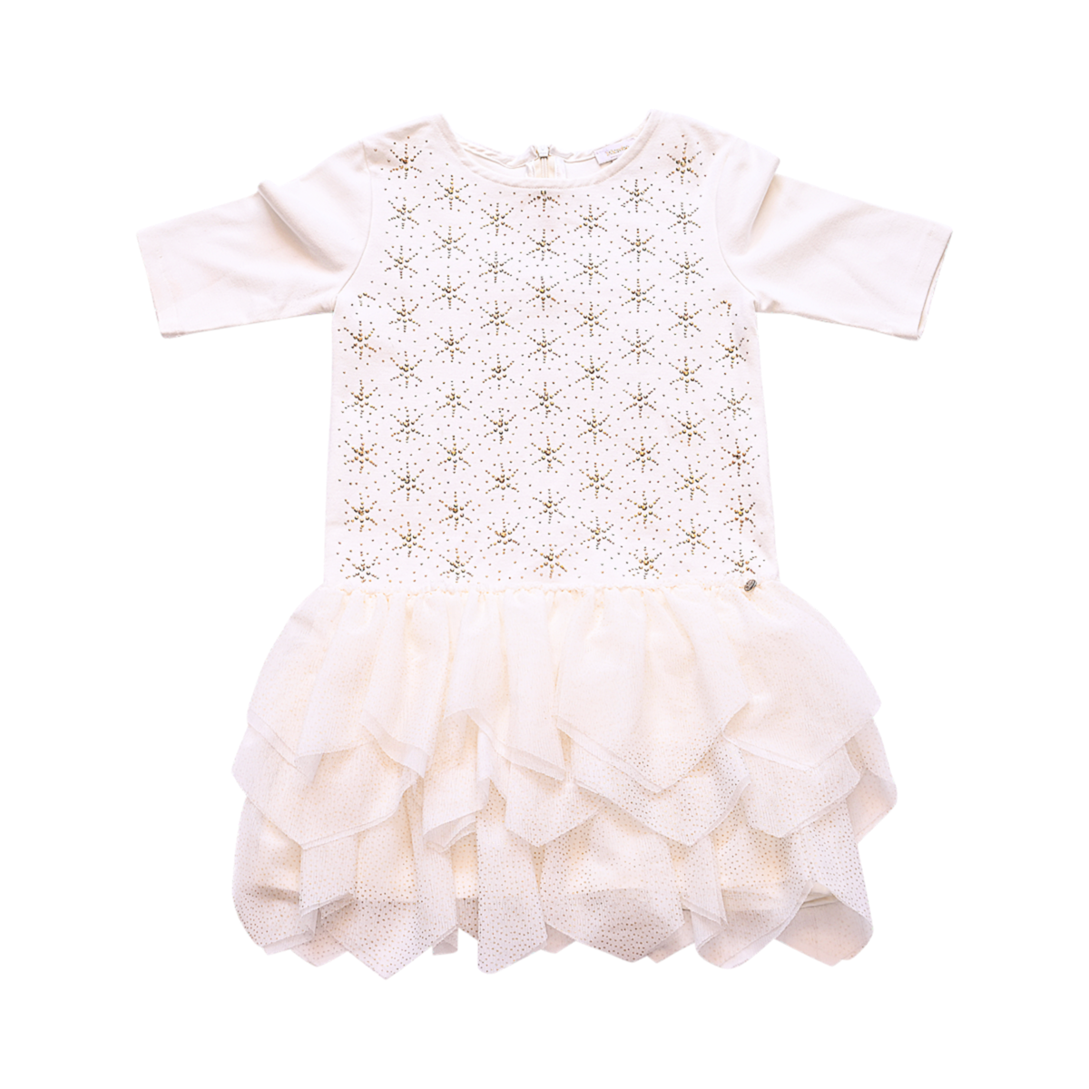 Rhinestone Party Dress | Ivory 7y - Designed by MICROBE