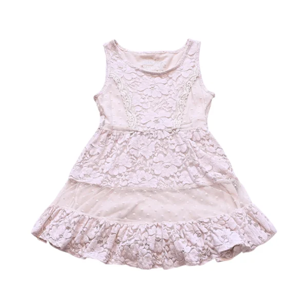 Lace Ruffle Dress  | Ivory  4y - Designed by LIMITED EDITION PSNY