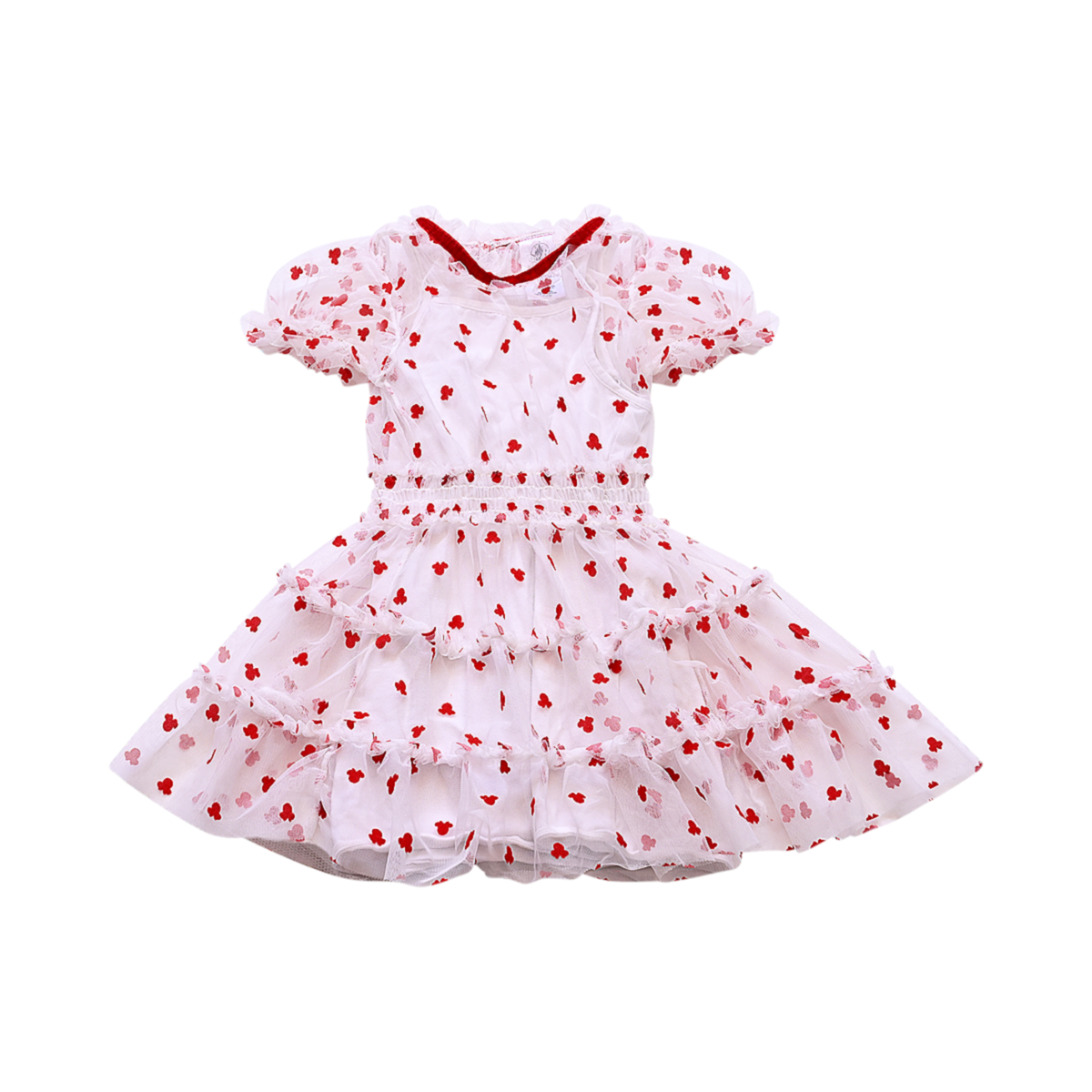 Mickey Mouse Ruffle Dress | White Multi 5/6y - Designed by DISNEY