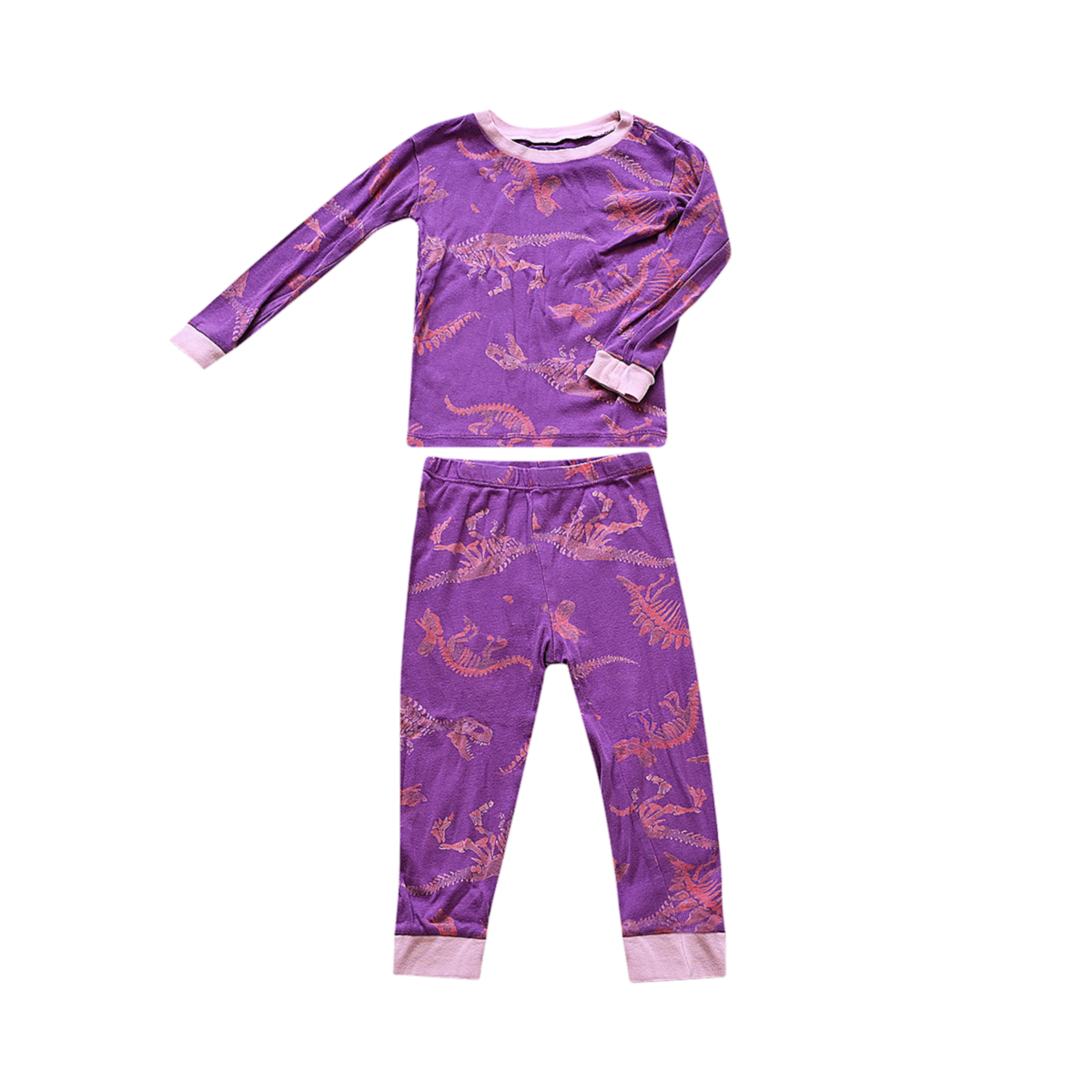 Dino PJ Set | Purple Multi 2y - Designed by BURT'S BEES