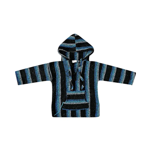 Striped Baja Hoodie  | Black Multi  4/5y - Designed by CHAVITOS