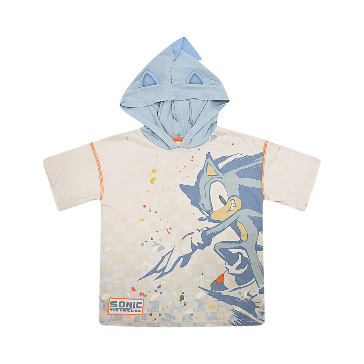 Sonic Speed Hood Tee | White Multi 7y - Designed by SONIC