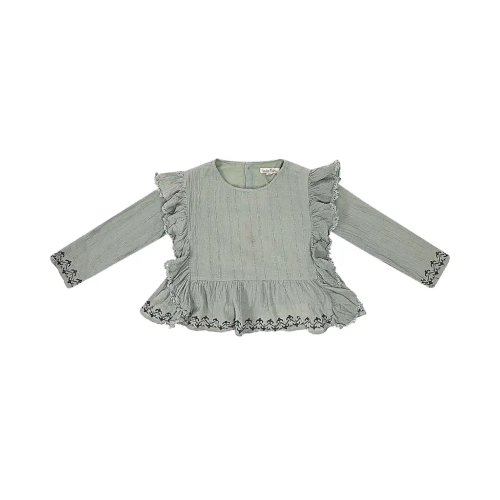 Embroidered Ruffle Top - Designed by Louise Misha
