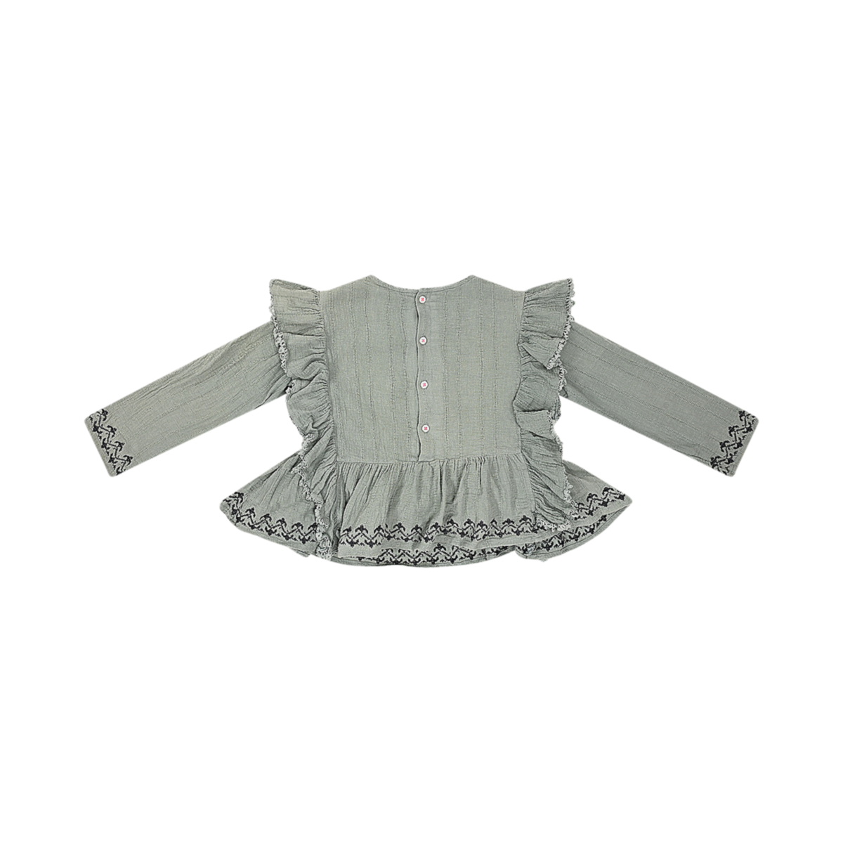 Embroidered Ruffle Top - Designed by Louise Misha