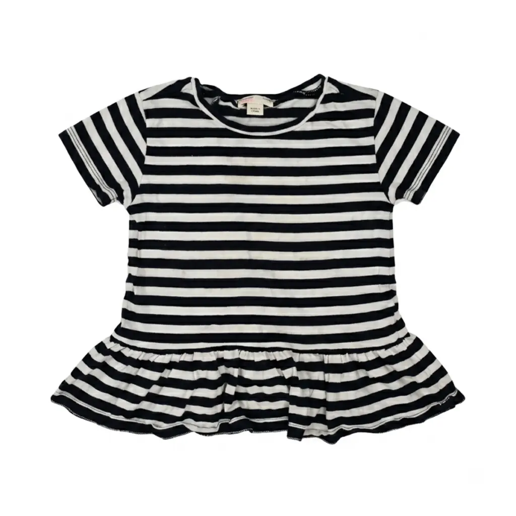 Striped Ruffle Peplum Top - Designed by CREWCUTS