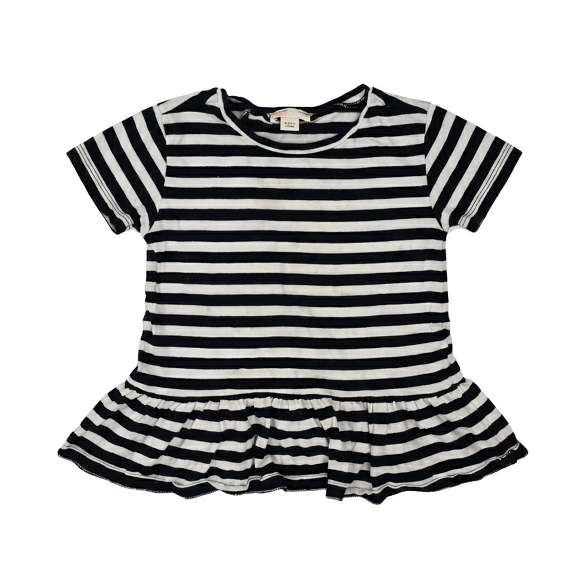 Striped Ruffle Peplum Top - Designed by CREWCUTS