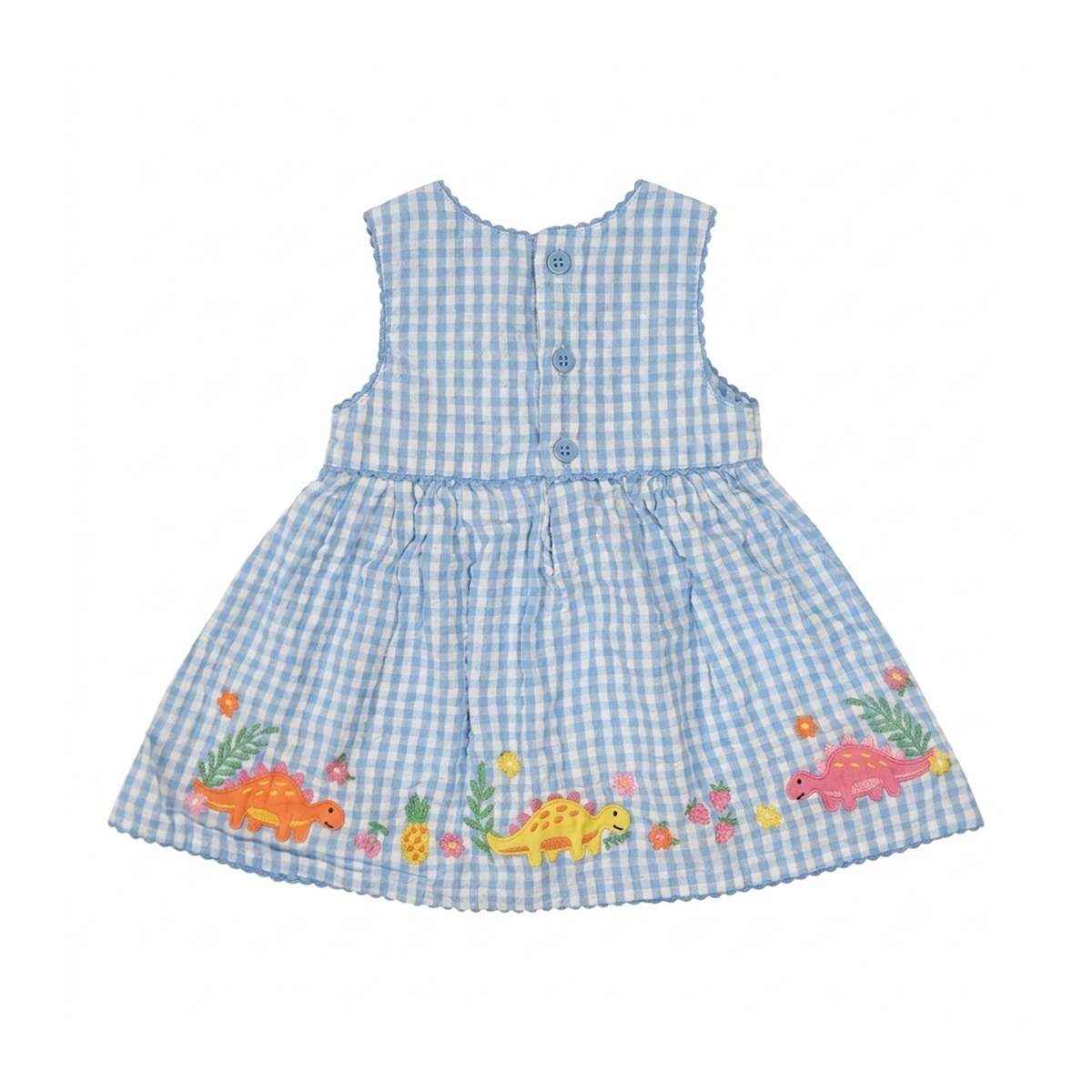 Dino Garden Gingham Dress - Designed by JOJO MAMAN BEBE