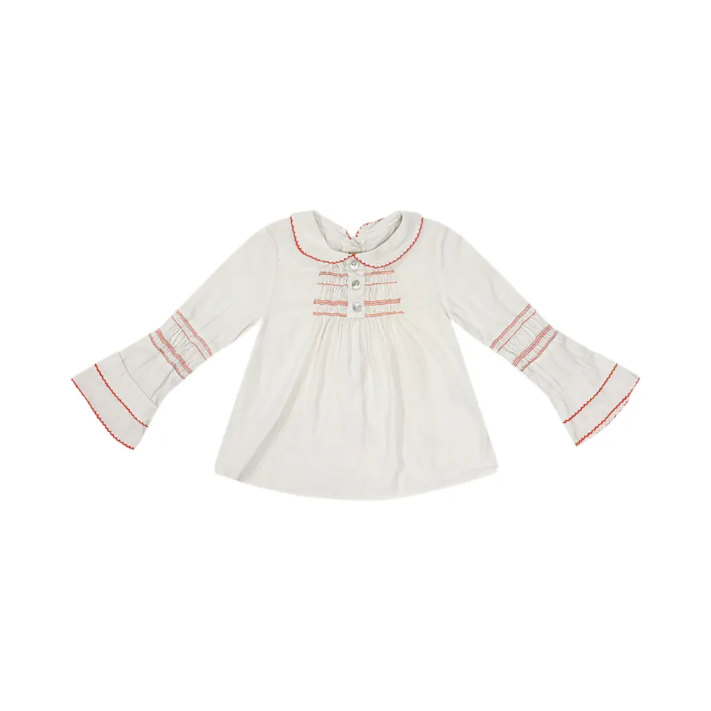 Pintuck Ruffle Blouse - Designed by COCO AU LAIT