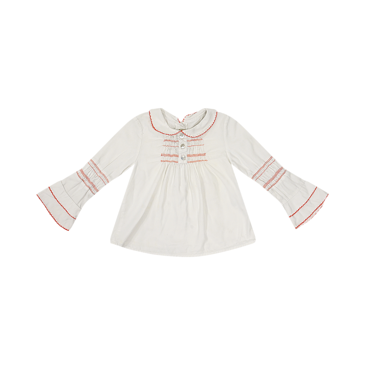 Pintuck Ruffle Blouse - Designed by COCO AU LAIT