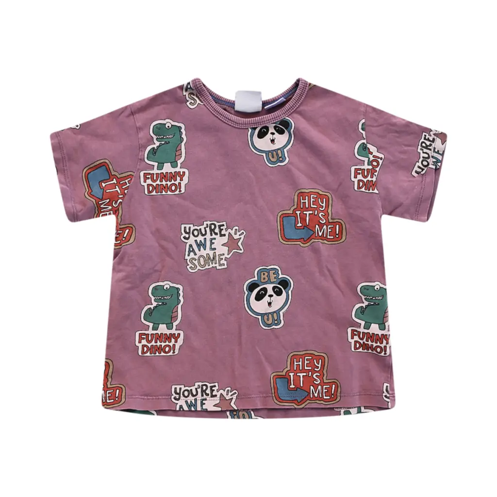 Sticker Graphic T-shirt - Designed by Zara