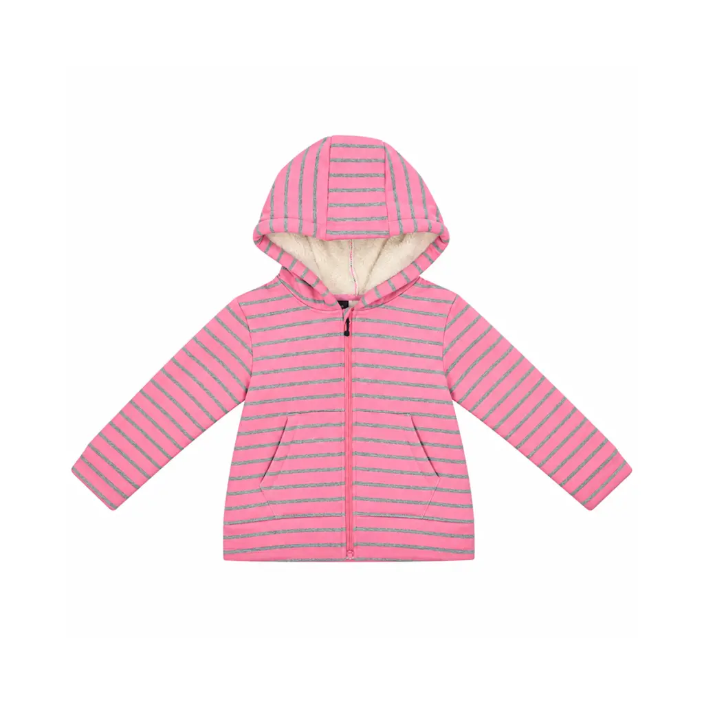 Fur-Lined Zip Up | Pink 1/2y - Designed by TOOBYDOO