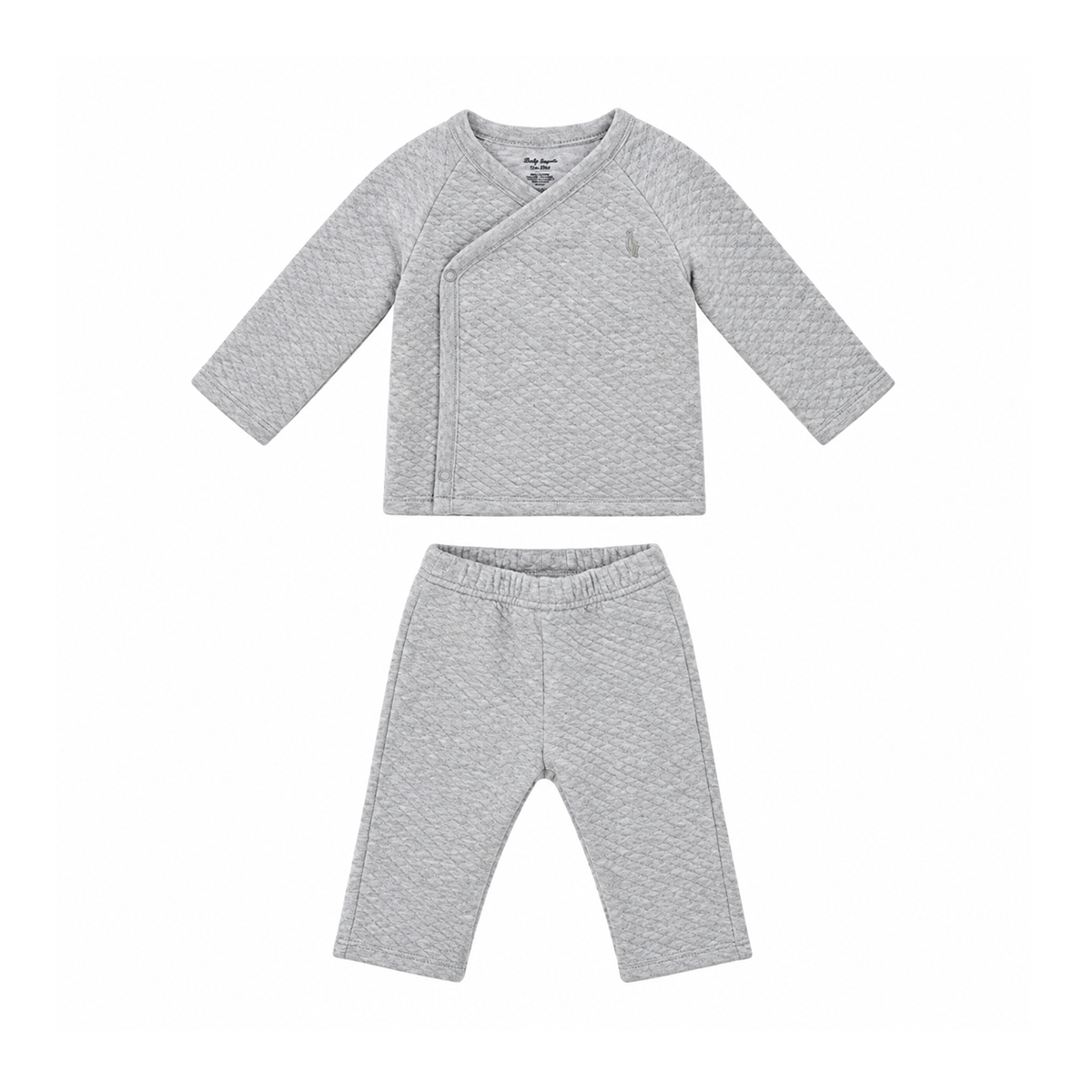 Quilted 2pc Set | Heather Grey 9m - Designed by Ralph Lauren