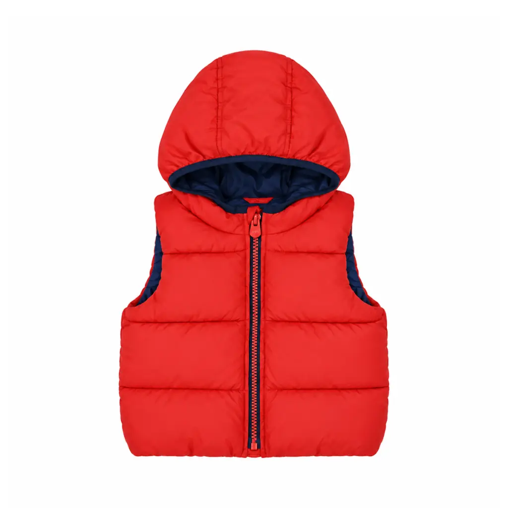 Puffy Hooded Vest | Red 6/12m - Designed by GAP KIDS