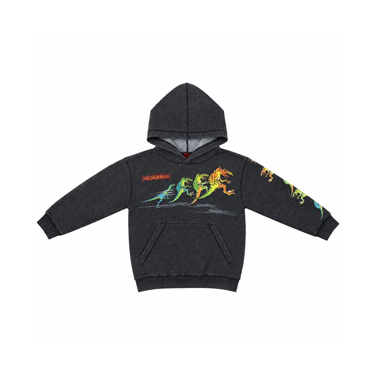 Deinonychus Hoodie | Dark Grey 4y - Designed by VINTAGE