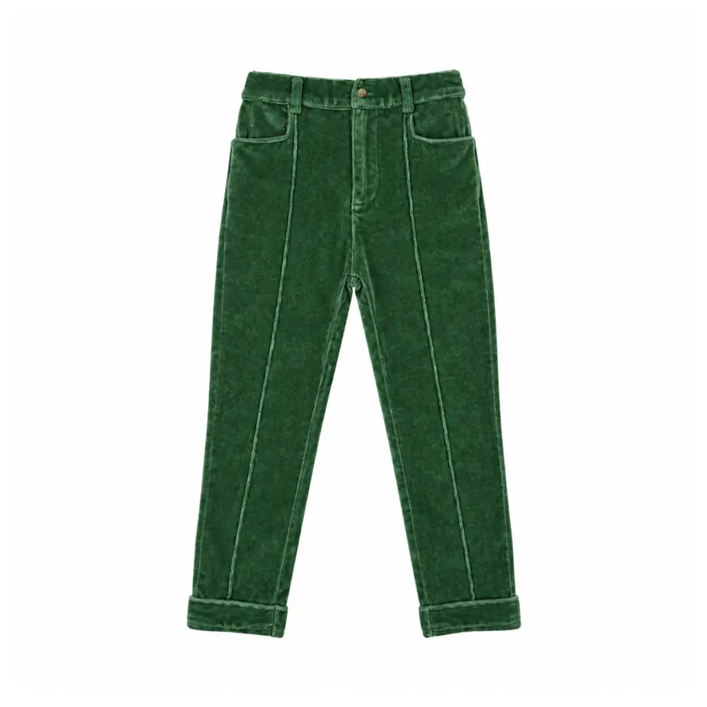 Velvet Pants | Kelly Green 5Y - Designed by KATE QUINN