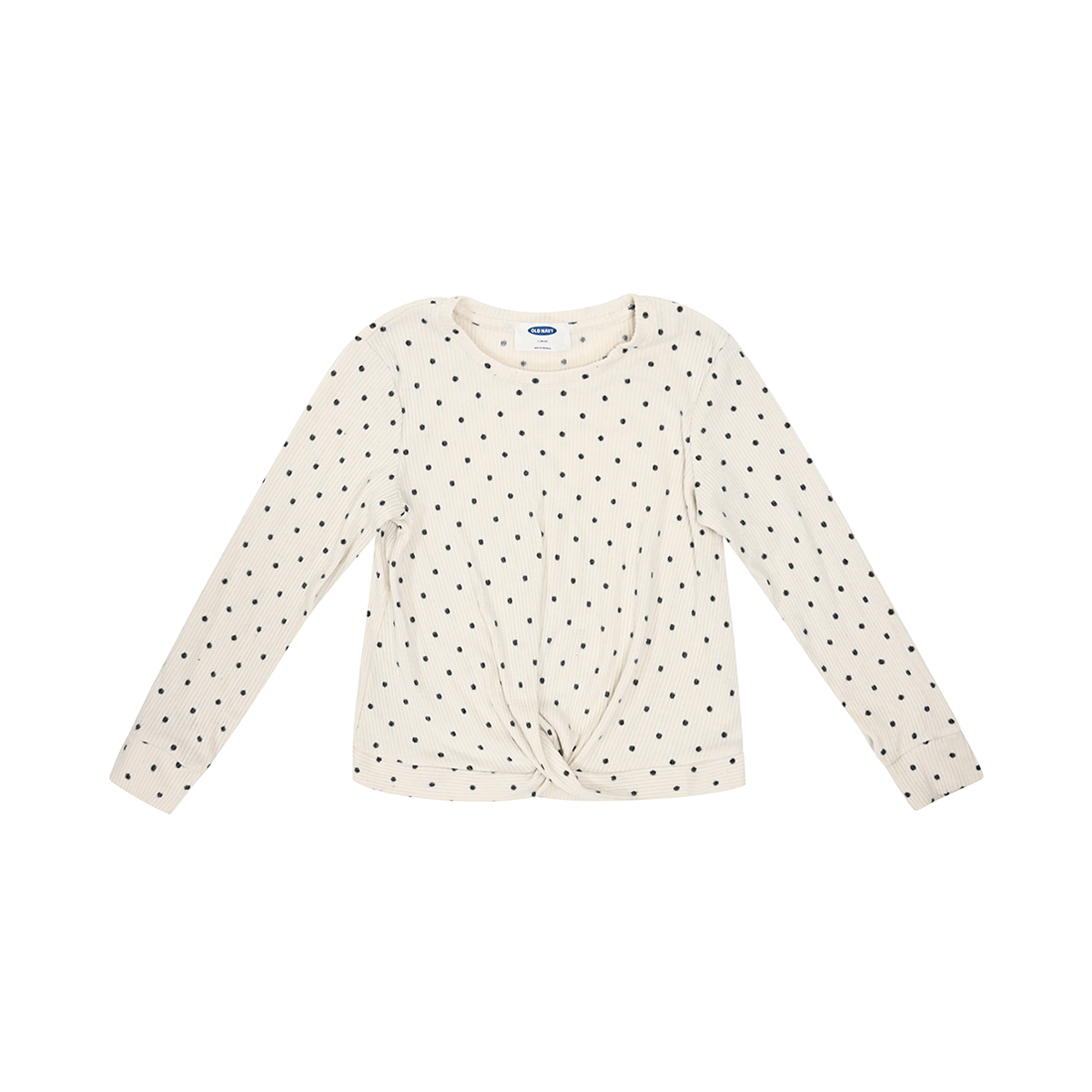 Twist Polka Dot Shirt | Ivory 10/12y - Designed by Old Navy