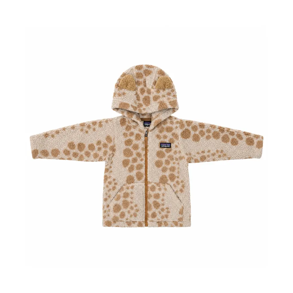 Spotted Fleece Zip-up | Tan 2y - Designed by PATAGONIA