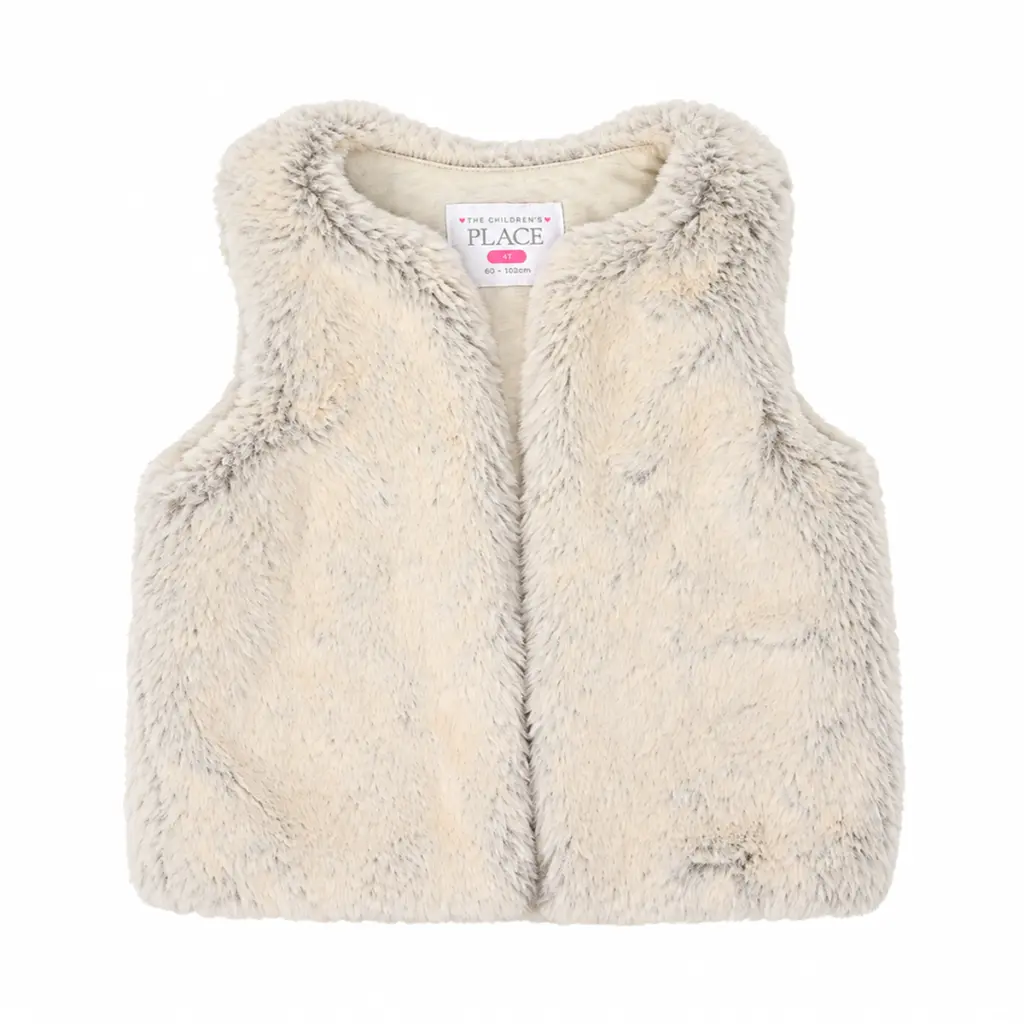 Faux Fur Vest | Ivory 2y - Designed by CHILDREN'S PLACE