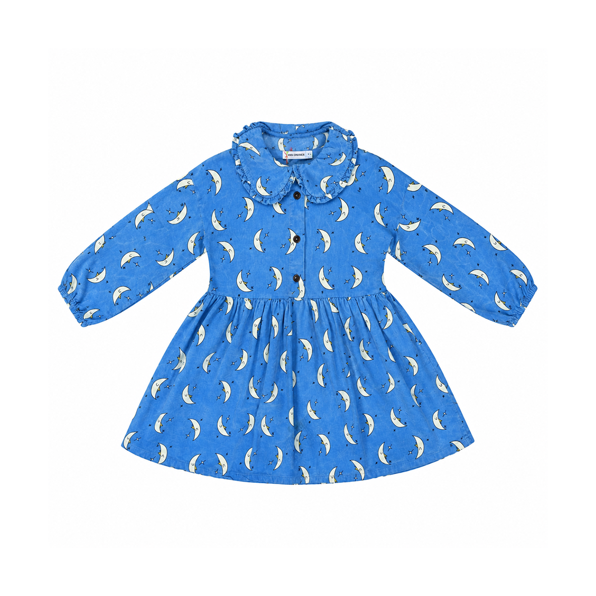 Moon Corduroy Dress | Blue 8/9y - Designed by BOBO CHOSES