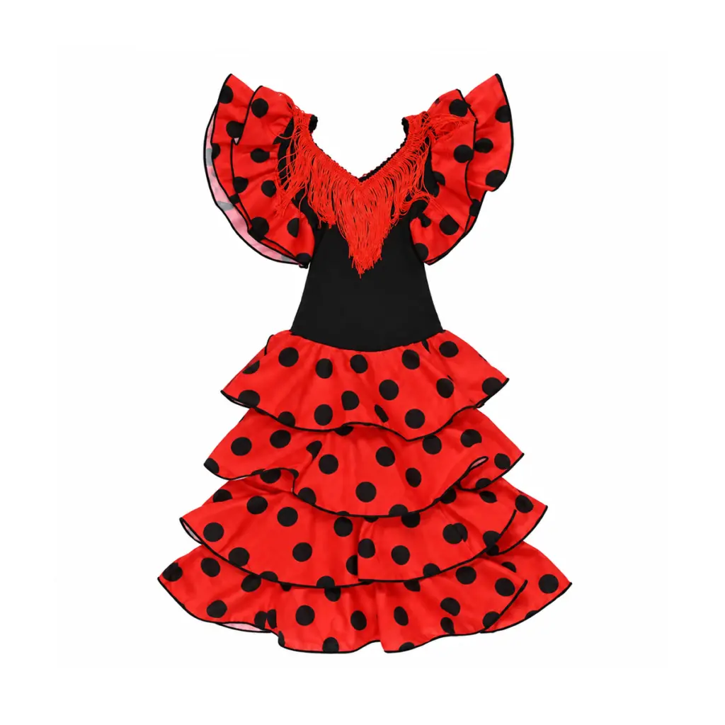 Flamenco Dress | Red 5/6y - Designed by Unknown