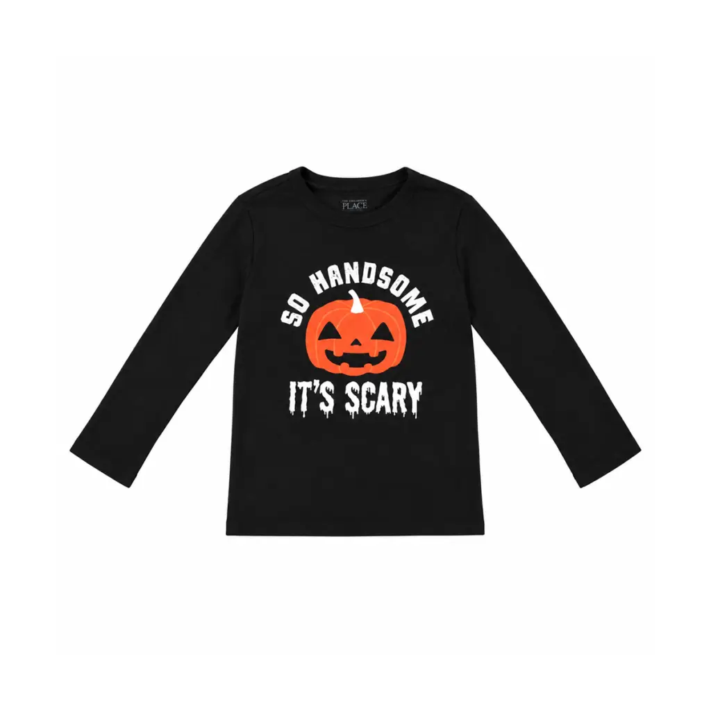 Scary Handsome T-Shirt | Black 5y - Designed by CHILDREN'S PLACE