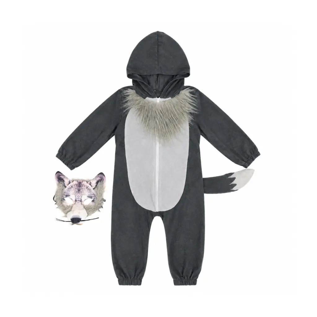 Wolf Costume | Grey 8/10y - Designed by FORUM BY RUBIES II, LLC