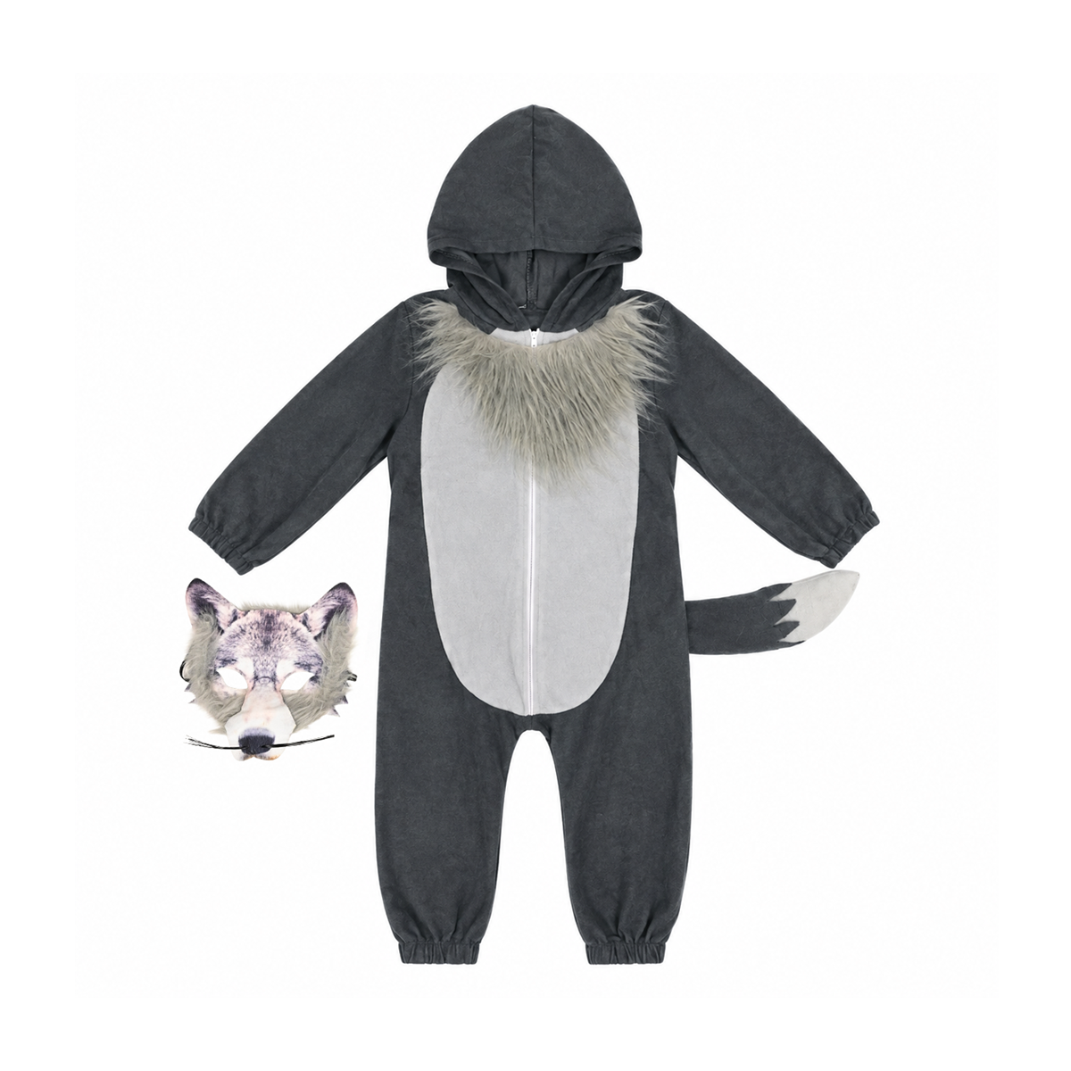 Wolf Costume | Grey 8/10y - Designed by FORUM BY RUBIES II, LLC