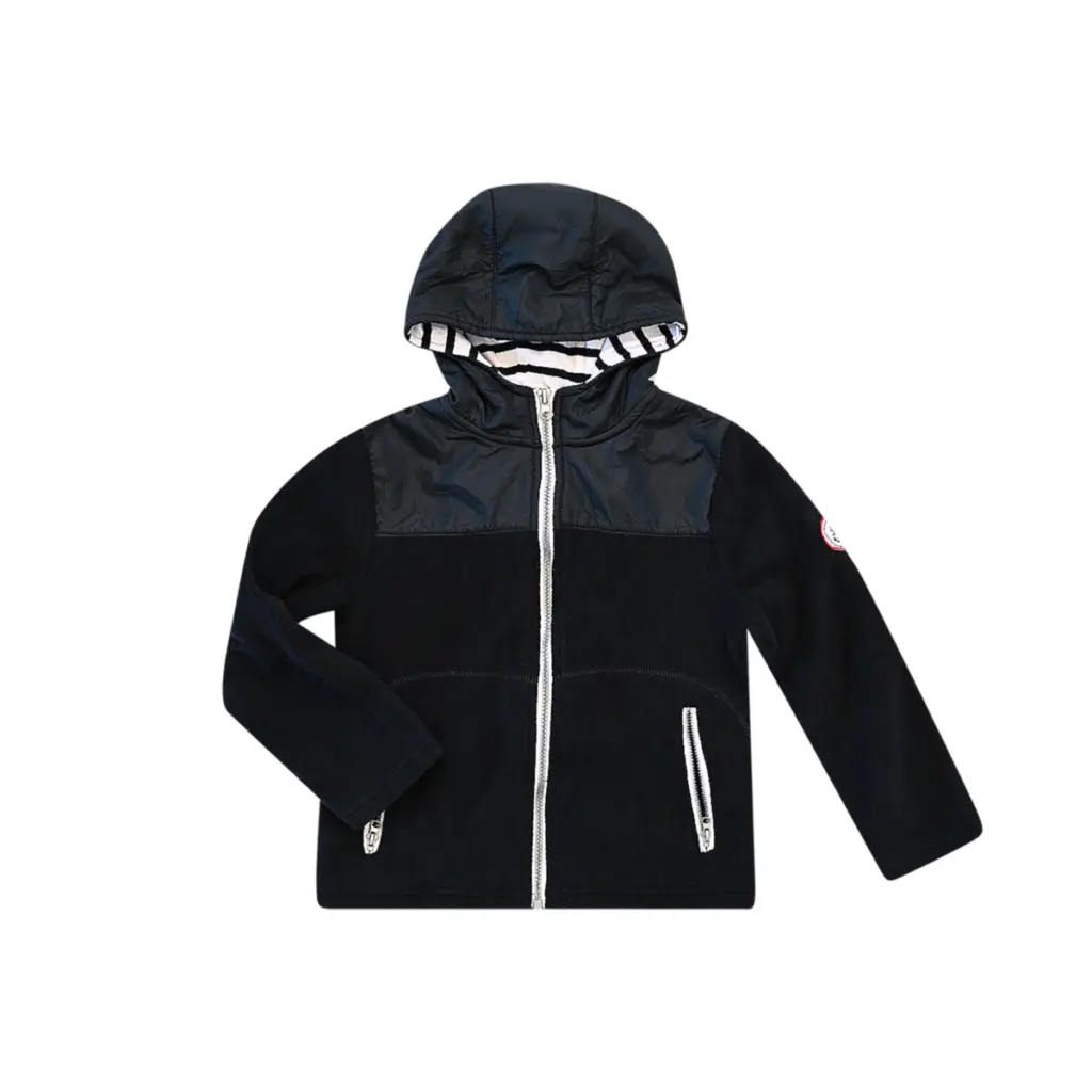 Fleece Zip Up | Black 8y - Designed by MOUSSAILLON