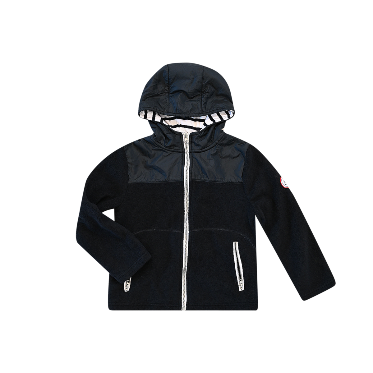 Fleece Zip Up | Black 8y - Designed by MOUSSAILLON