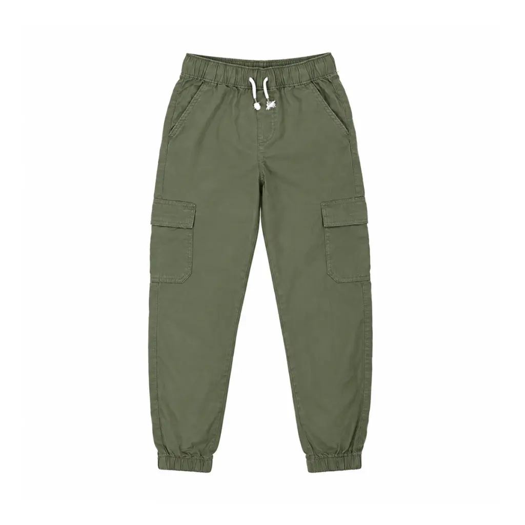 Jogger Cargo Pants | Olive Green 8y - Designed by JUMPING BEANS