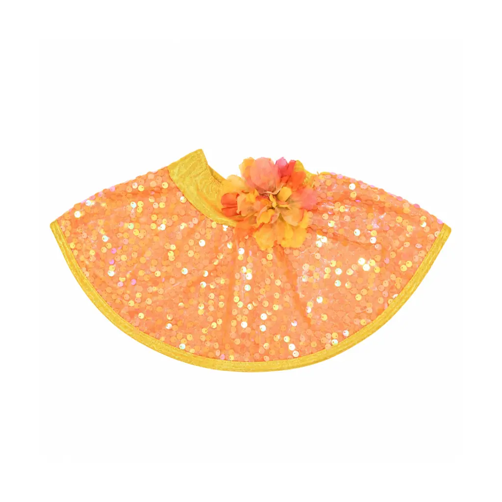 Sequined Flower Costume Skirt | Orange & Yellow  4/5y - Designed by A WISH COME TRUE
