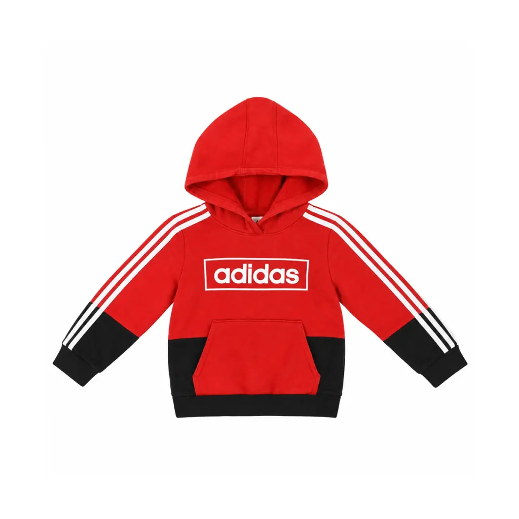 Red Colorblock Hoodie | Red  2y - Designed by ADIDAS