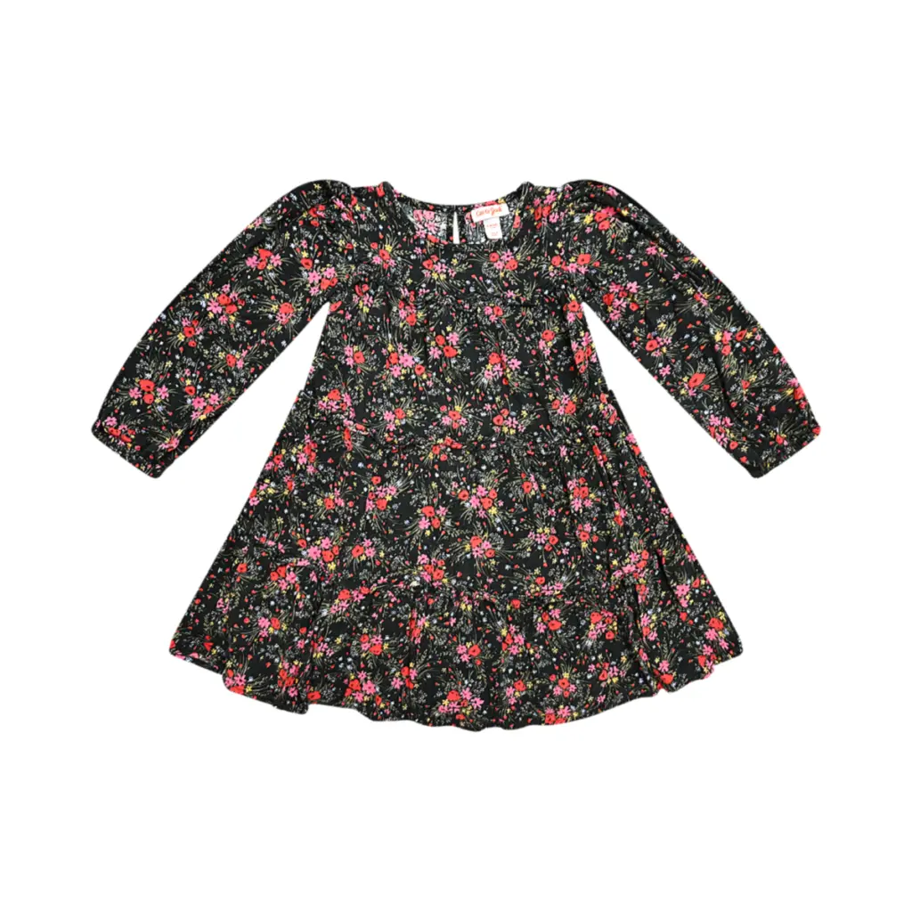 Floral Tiered Dress | Black Floral  6y - Designed by CAT & JACK