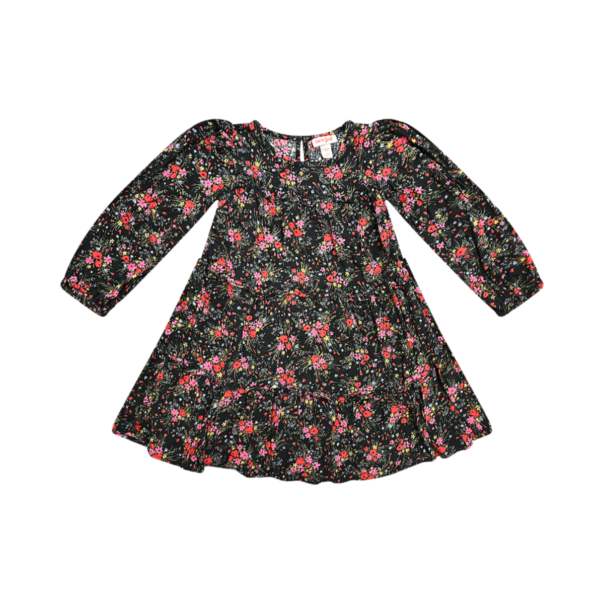 Floral Tiered Dress | Black Floral 6y - Designed by CAT & JACK