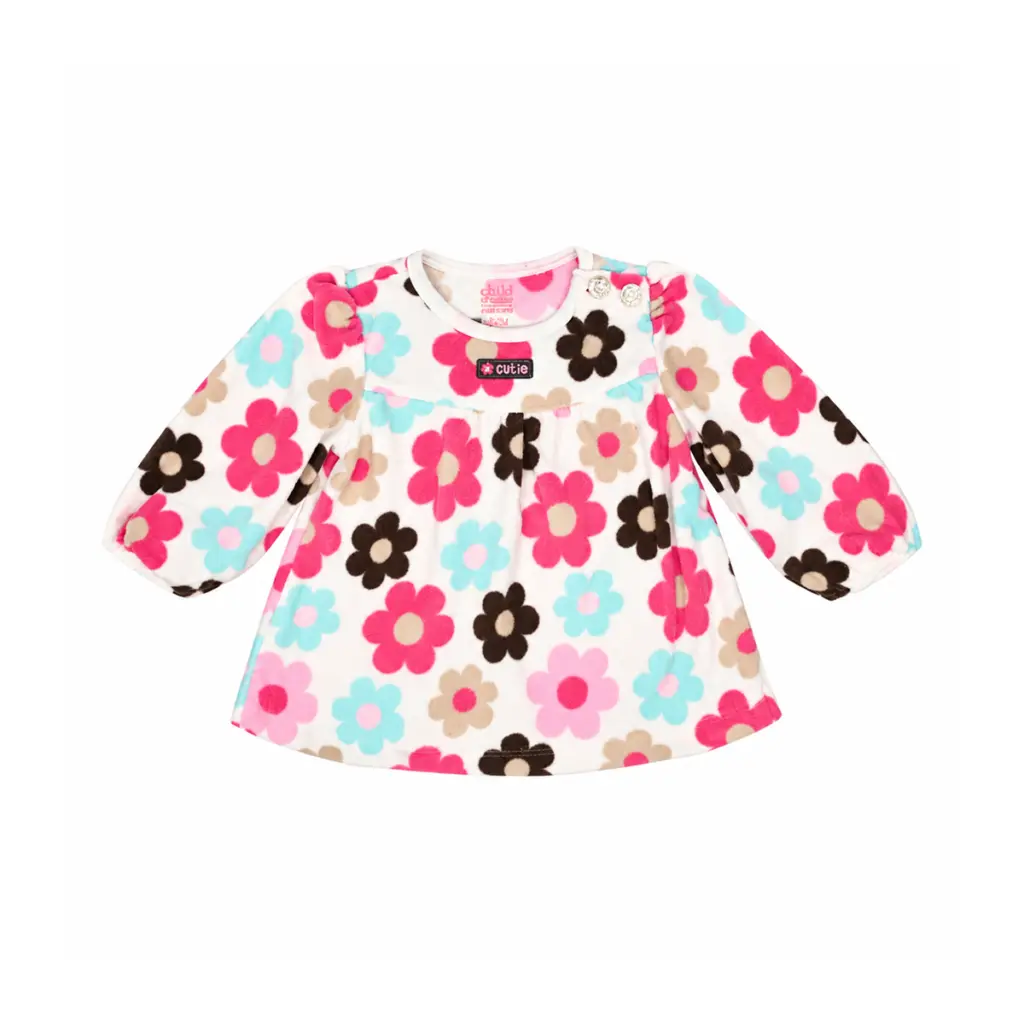 Floral Fleece Top | White Multi  12m - Designed by Carter's
