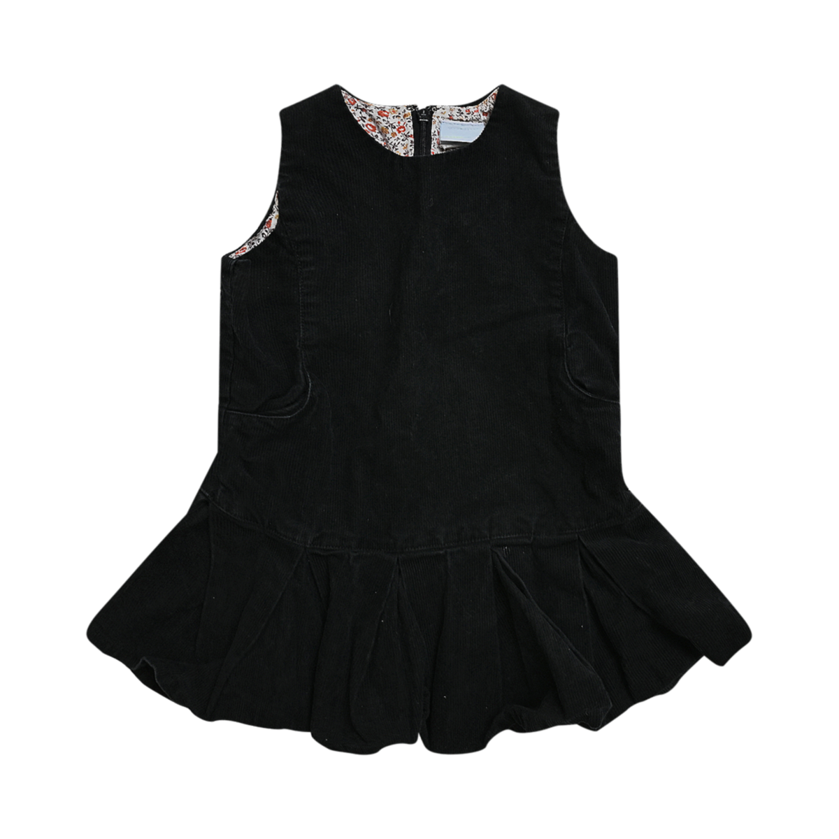 Corduroy Drop-Waist Dress | Black 3y - Designed by CREWCUTS