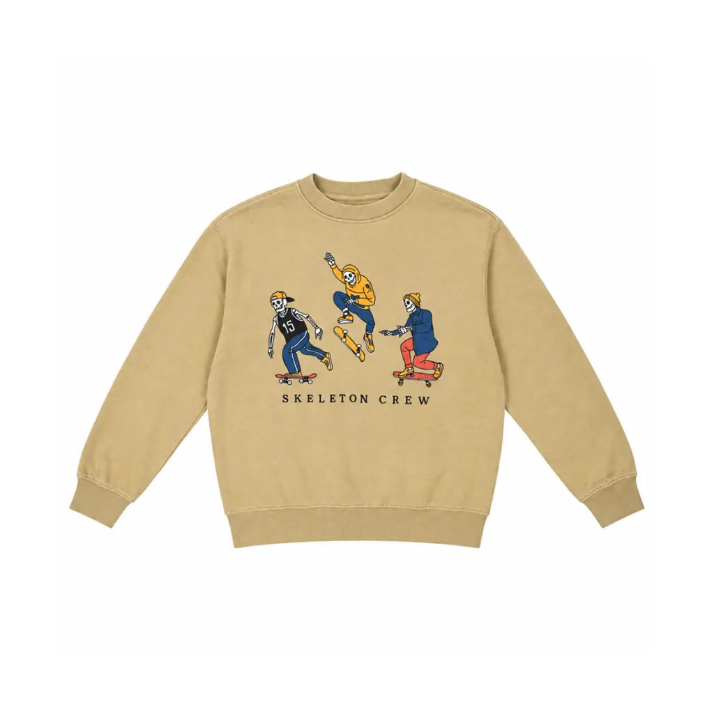 Skeleton Crew Graphic Sweatshirt | Tan  6/7y - Designed by Old Navy