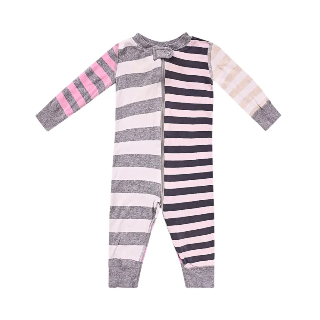 Striped Zip Pajamas | Multi Striped  12/18m - Designed by HANNA ANDERSSON